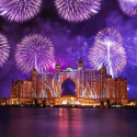 Beautiful Fireworks over the Atlantis, Dubai , UAE