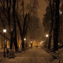 Snowy Night , Krakow , Poland