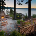 Outdoor Fireplace , Lake Tahoe , California, USA