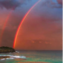 Bondi beach rainbows , Australia