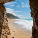 Little cave at the beach in Kathisma, Lefkada, Greece
