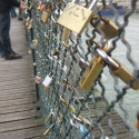 Love Lock Bridge in Paris, France