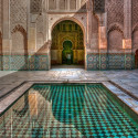 Marrakech architecture has magnificent detail, Morocco