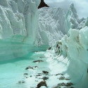 Glacier Stream Mountains Northern Pakistan