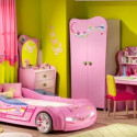 Pink with yellow color combination, Children Room Design For Girl