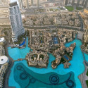 Stunning view from Burj Khalifa in Dubai, UAE