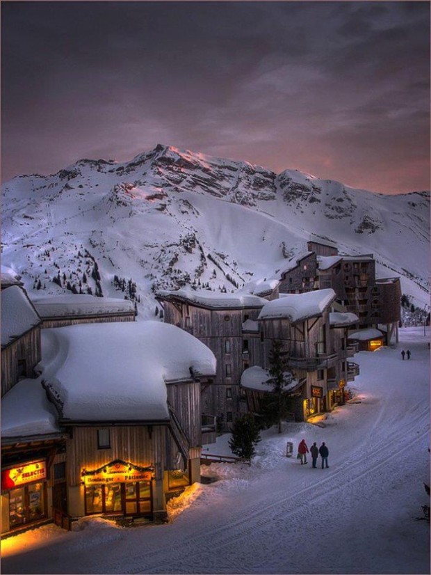 Alpine Glow Sunset, Les Trois Vallees, The French Alps