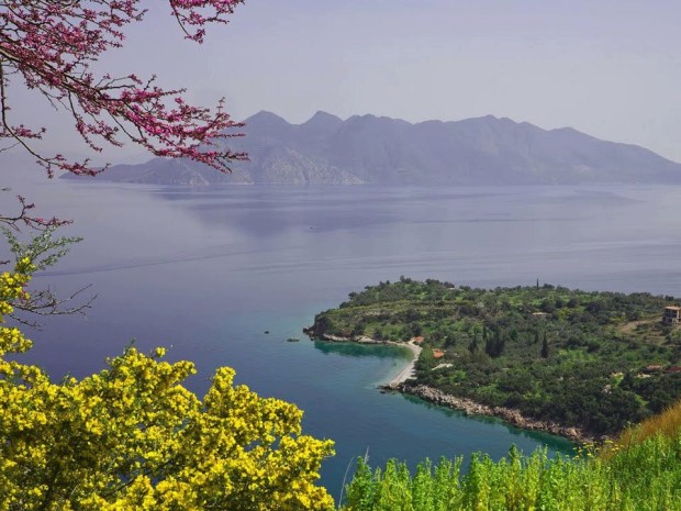 View to the Methana volcanic peninsula, Greece