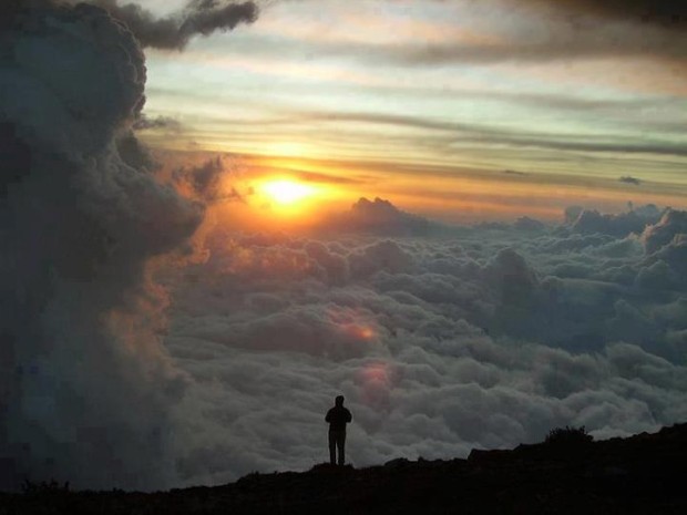 Standing above the clouds for sun rise is breathtaking