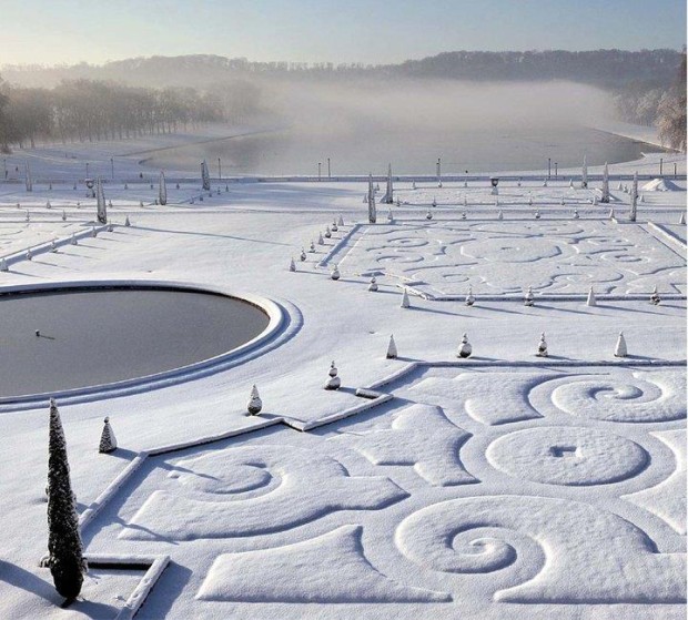 Winter in Versailles, France