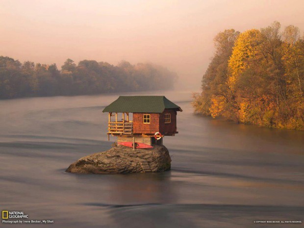 A river house in Serbia