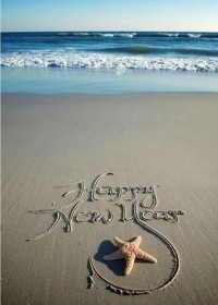 Happy New Year on the Beach