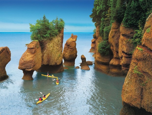 Hopewell Rocks on the Bay of Fundy , Canada