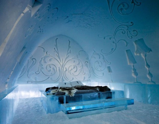 Ice Hotel in Jukkasjarvi , Sweden