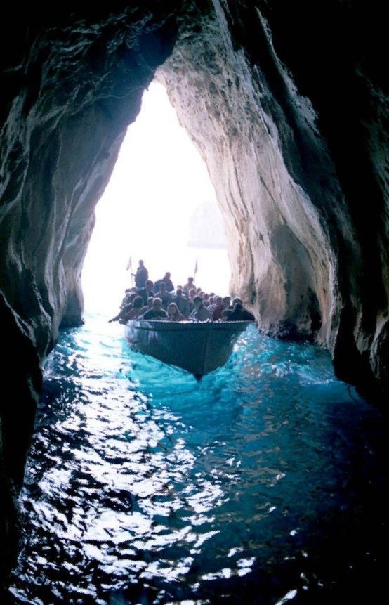 The blue grotto, Capri, Italy