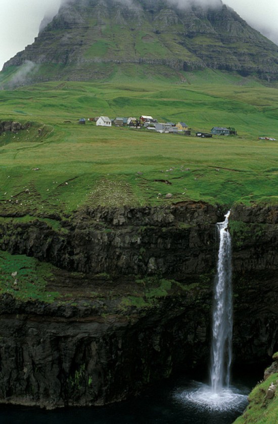 Waterfall, Faroe Islands, Denmark