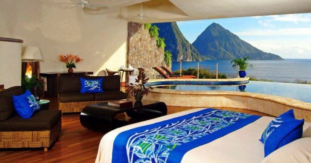 A Room with a View , Jade Mountain Resort , St. Lucia