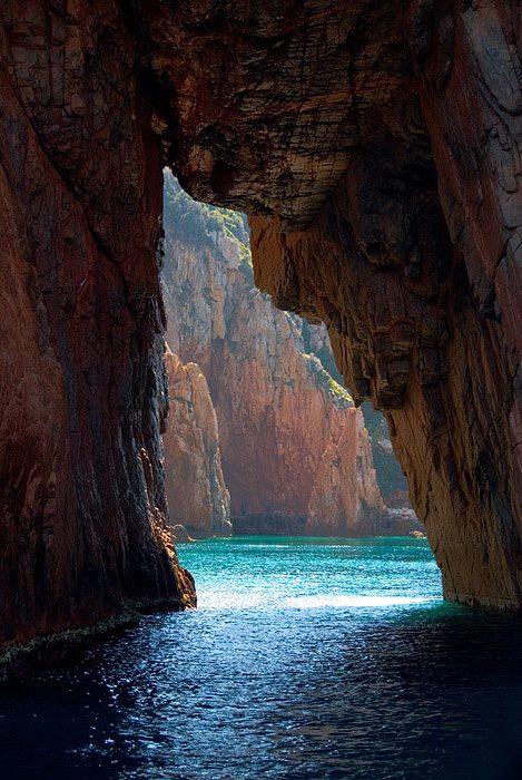 Sea Cave , Isle of Corsica , Italy