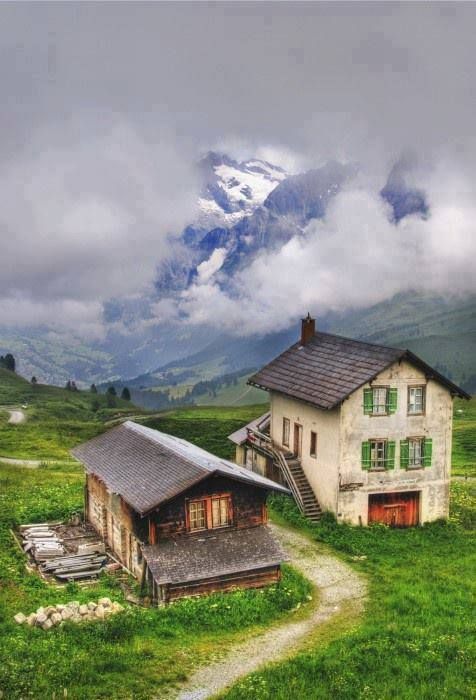 Wonderful Houses in Alps, Switzerland