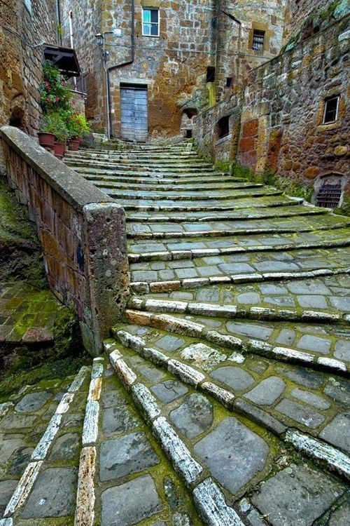 Ancient Stairs, Pitigliano, Tuscany, Italy