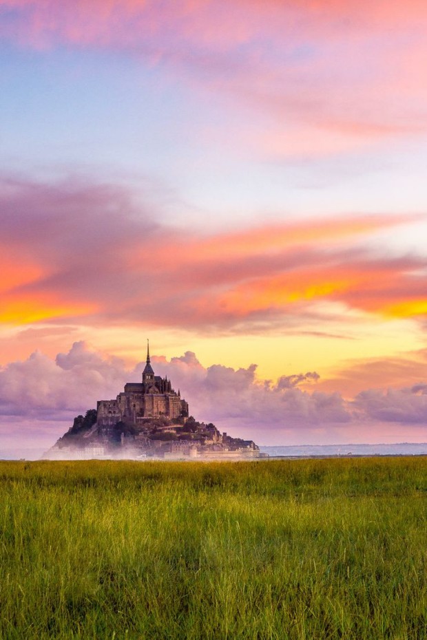 Morning in Mont St Michel, France