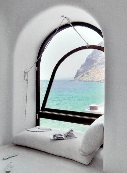 Reading Nook, Santorini, Greece