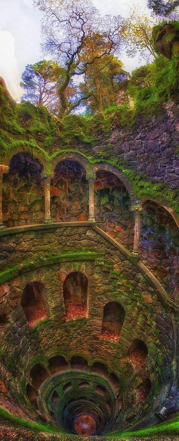 The Iniciatic Well, Entering the Path of Knowledge - Regaleira Estate, Sintra, Portugal