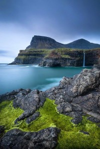 Gasaldalur Fall, Faroe Islands, North Atlantic, Denmark