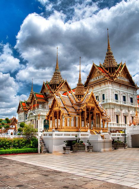 The Royal Palace in Bangkok, Thailand. It's located in the historic city center, on the same compound as the Temple of the Emerald Buddha.