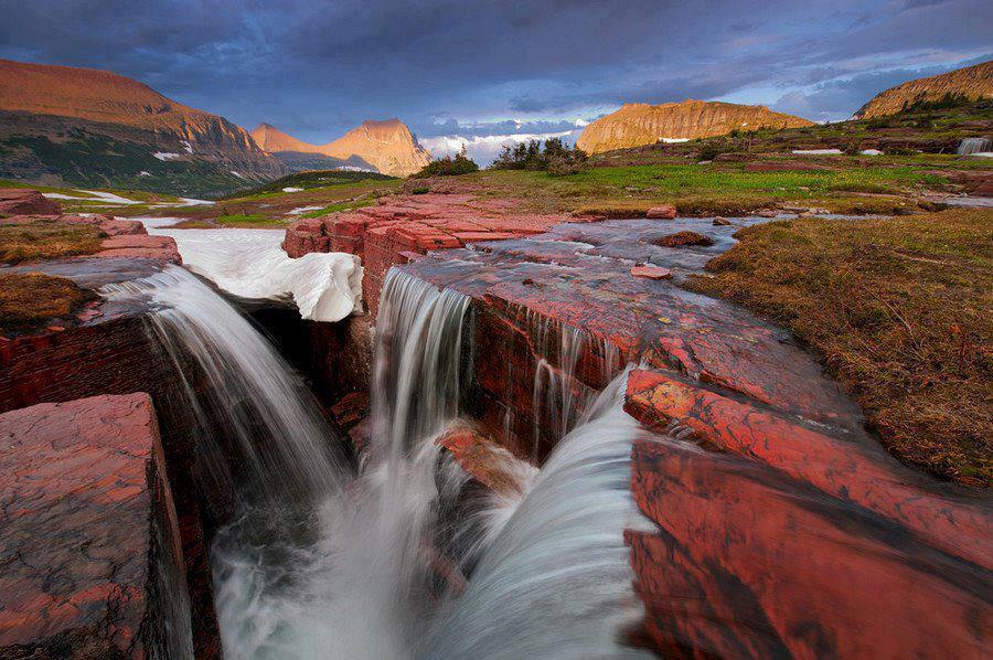 Triple Falls, Glacier National Park, Montana, USA