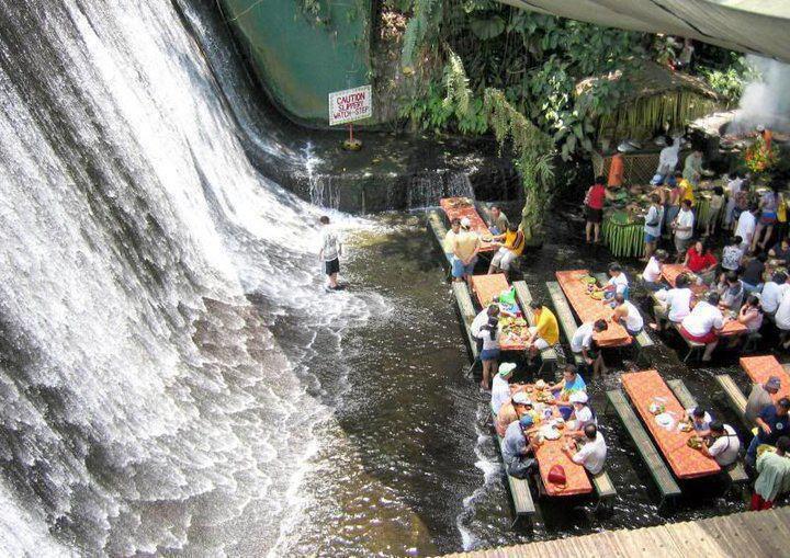 The Amazing Waterfalls Restaurant in Villa Escudero, Philippines
