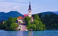 Lake Bled is a glacial lake in the Julian Alps in northwestern Slovenia