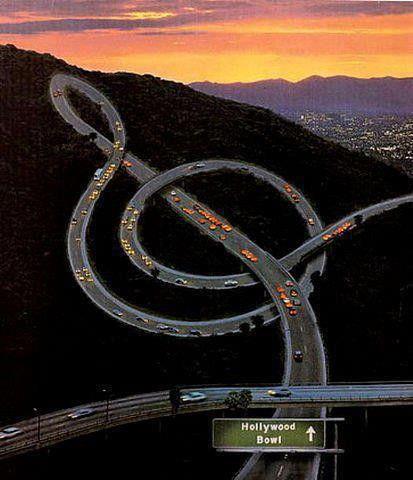 Musical Freeway , Los Angeles , California , USA
