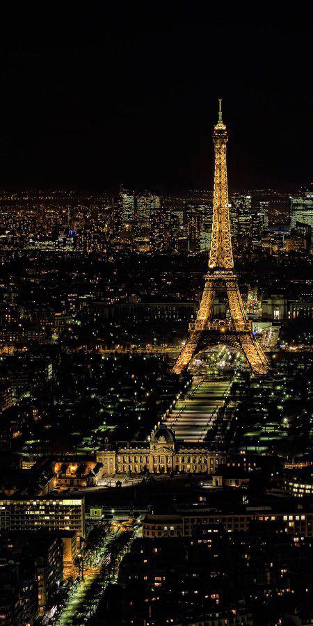Paris at night, France