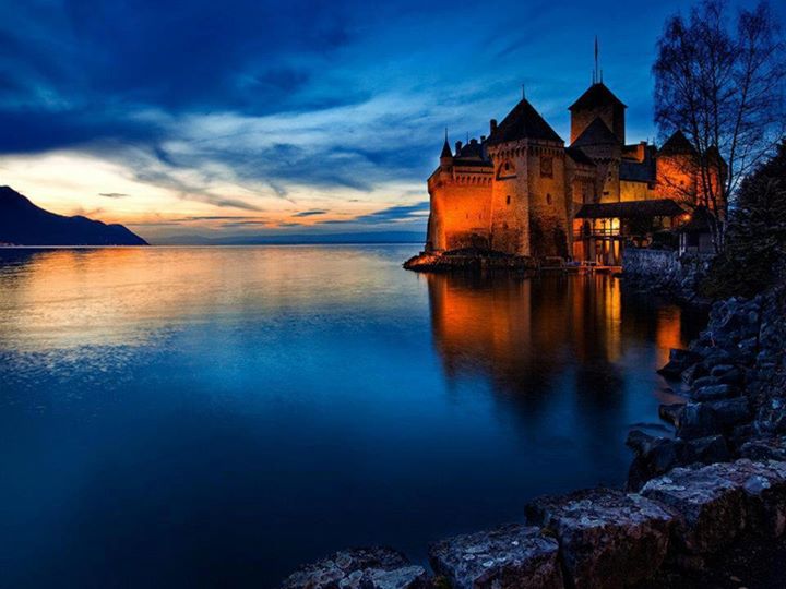 Chateau de Chillon , Lake Geneva , Switzerland