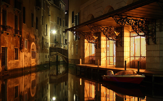 Night Canal , Venice , Italy