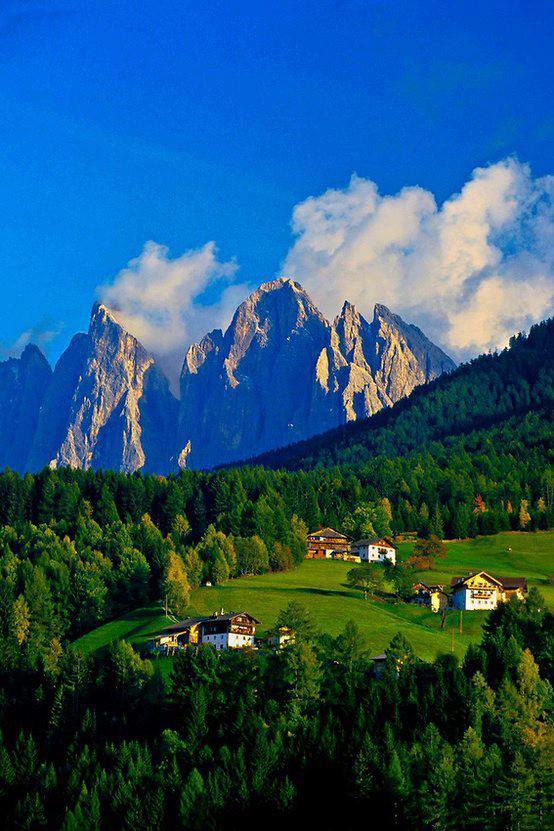 San Pietro , Funes Valley , Dolomites , Italy