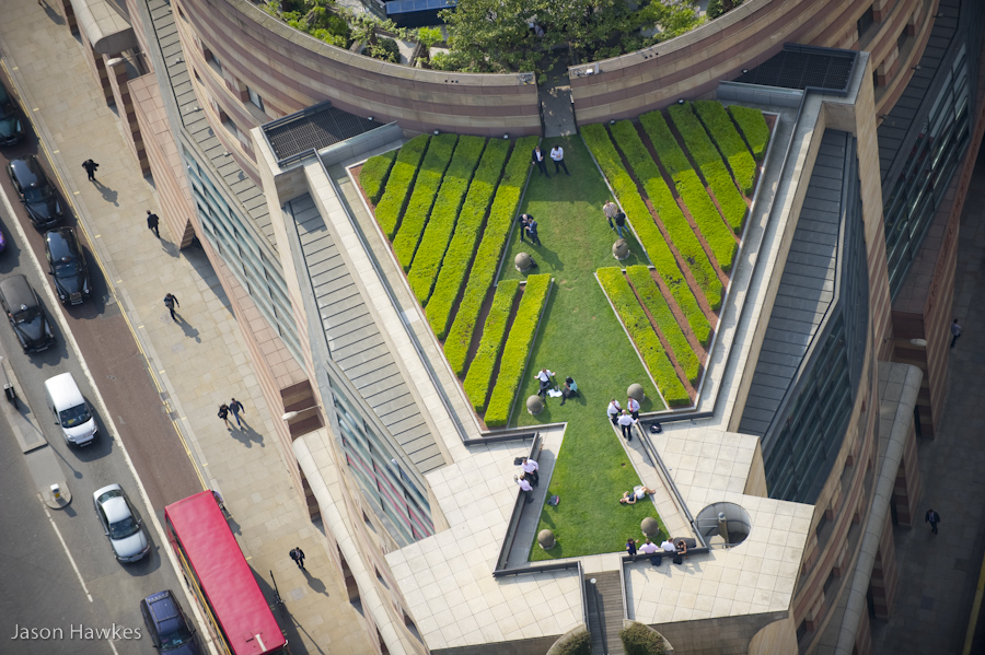 Roof gardens in London, England