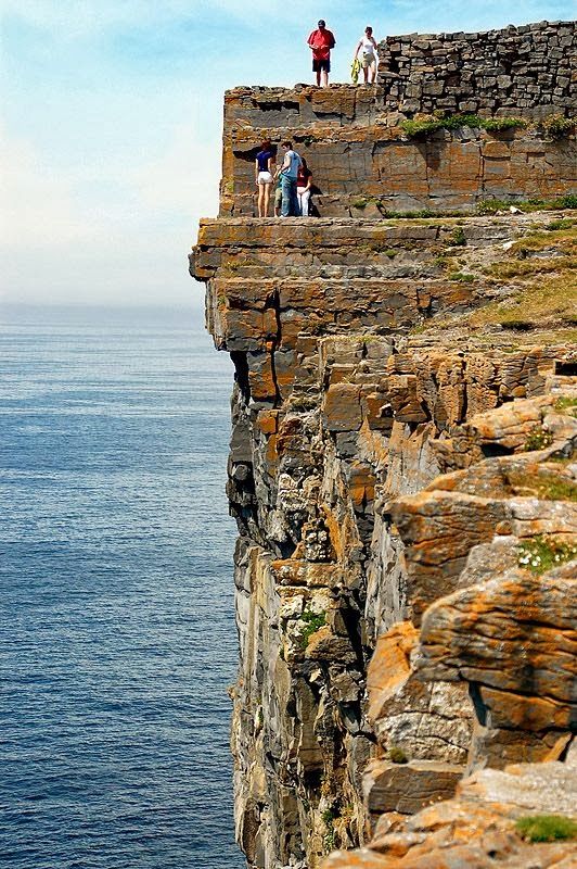 Dun Aengus is a Ancient Stone Fort Which Sits High on a Cliff in Inishmore, Ireland
