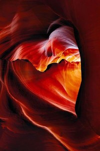 Heart shaped canyon in Arizona, USA