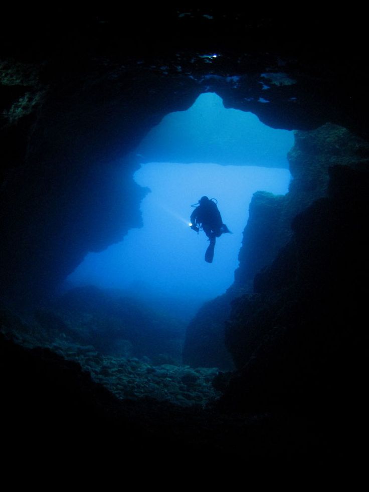Cave diving, Gozo, Malta