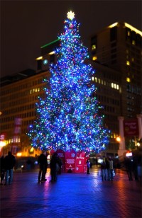 Pioneer Square at Christmas, Portland, Oregon, USA
