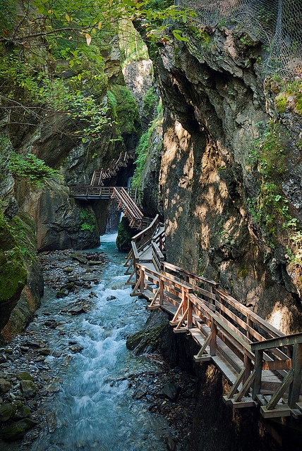 Narrow gorge near Fieberbrunn in Tyrol, Austria